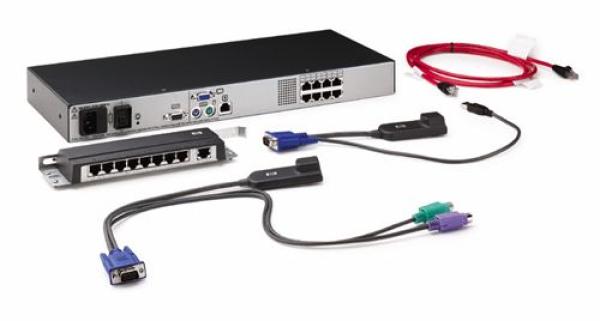 Rack Option - KVM Console Switch, 1x8 Port (CAT5 Based)