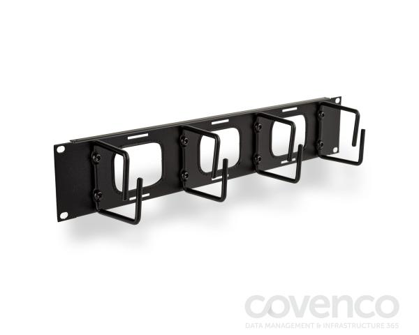 Horizontal Cable Organizer 2U With Pass Through Holes