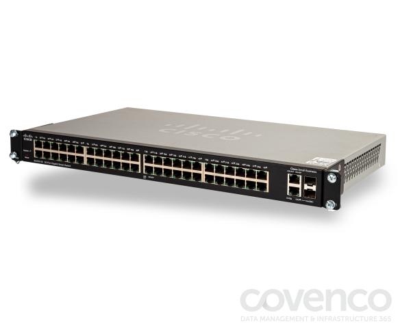 CISCO 48-Port Smart Gigabit Switch, 2x Combo Mini-GBIC Ports