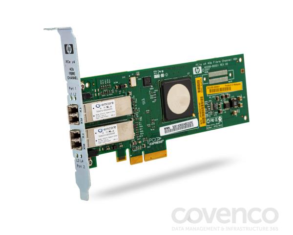 HP PCIe 2 Port Fiber Channel 4-Gb Host Bus Adapter (Emulex)