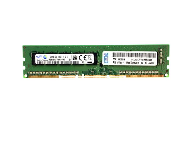 8 GB (Dual-Rank) 1.35 V DDR3 1600 MHz UDIMM