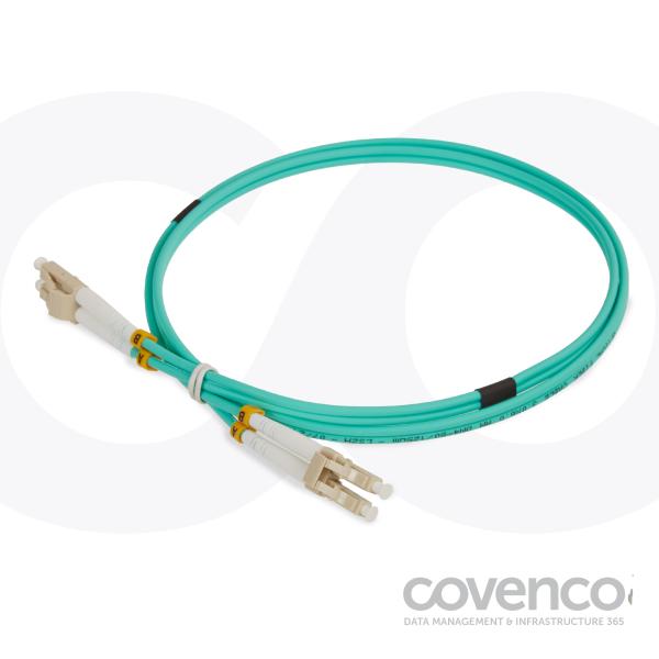 1m OM4 50 / 125 LC-LC Duplex Aqua